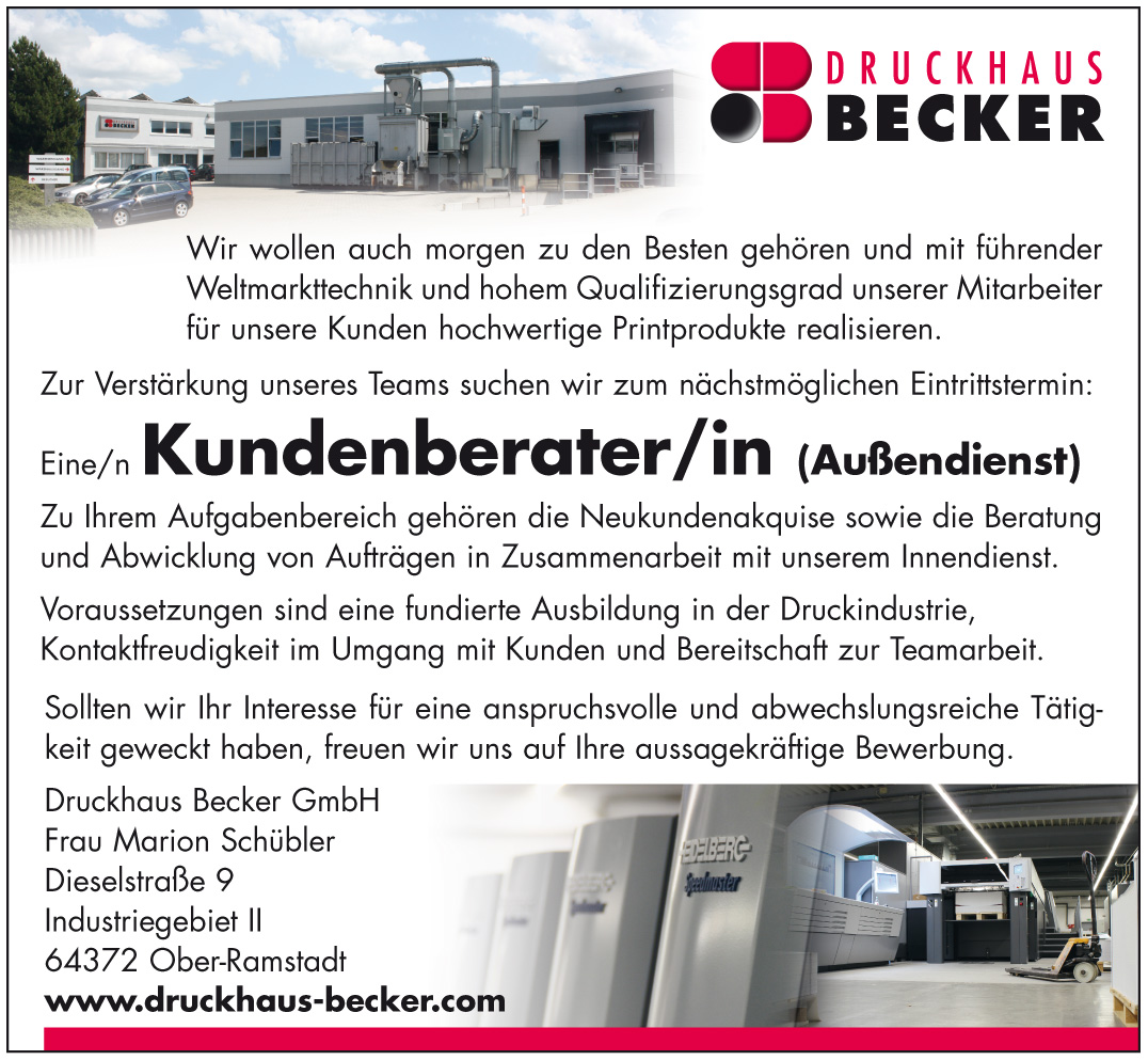 Stellenangebot Aussendienst
