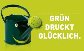 Druckhaus Becker Broschüre grün druckt glücklich