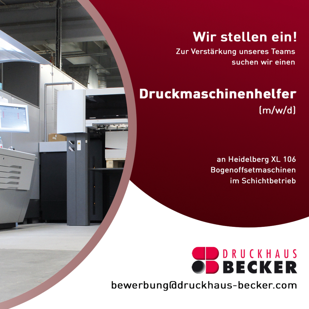 Druckmaschinenhelfer Druckhaus-Becker
