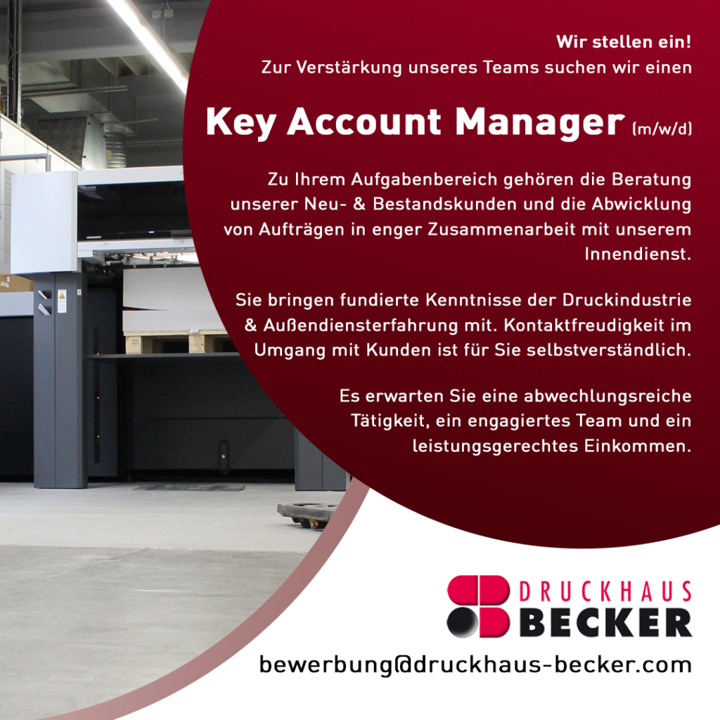 Stellenangebot Key Account Manager Außendienst